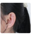 Double Hearts Dual Ring Ear Cuff EC-203